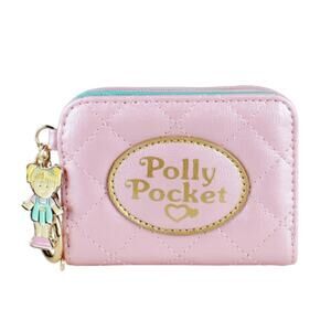 Polly Pocket, Zip-Closure, Bifold Wallet, Pink/Blue Vegan Leather - New